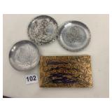 WENDELL AUGUST FORGE, ASSORTED METAL TRAYS,
