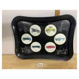 FORD MOTOR COMPANY METAL SERVING TRAY, BLACK W/
