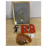 ASSORTED NATIVE AMERICAN STYLE DECOR, INCLUDES
