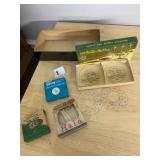 ASSORTED CANDLES AND COASTERS, INCLUDES FAIRY