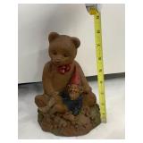BEN, BEAR AND GNOME FIGURINE, RESIN, 1984,