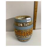 DUQUESNE BREWING CO. CERAMIC BARREL, ON TAP