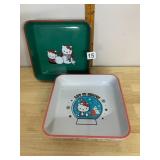 SANRIO HELLO KITTY CERAMIC HOLIDAY TRAYS, LET IT
