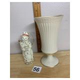 LENOX SNOWMAN ORNAMENT, 2000, GOLD ACCENTS, LENOX