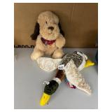 PLUSH DOG TOY W/ PLAID BOW TIE, CHAMPION BREED