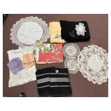 ASSORTED LINENS, INCLUDES EMBROIDERED