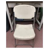 ICEBERG FOLDING CHAIR, MOLDED PLASTIC SEAT AND