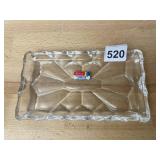 FOSTORIA STARLITE CRYSTAL TRAY, 24% LEAD CRYSTAL,