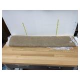 BURLAP FABRIC BOLT, NATURAL FIBER, WHITE LACE