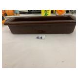 HENN POTTERY, RECTANGULAR BAKING DISH, BROWN