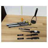 ASSORTED KITCHEN CUTLERY, INCLUDES TV KNIFE,