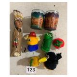 ASSORTED DECORATIVE FIGURES, INCLUDES PERU