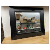 AURA HOME DESIGN WALL MIRROR, BLACK ZEN FRAME,