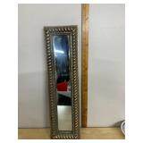 WALL MIRROR, RECTANGULAR, GILT FINISH, ROPE TWIST
