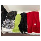 ASSORTED SCARVES, INCLUDES KNIT MULTICOLOR, LIGHT