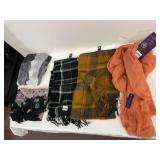 ASSORTED SCARVES, INCLUDES DAVID & YOUNG PEACH