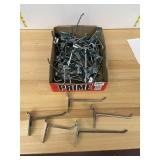 METAL PEG BOARD HOOKS, ASSORTED LENGTHS, CHROME