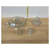 PRESSED GLASS CITRUS JUICER, MINIATURE GLASS