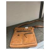 CROSSBODY BAG, FAUX LEATHER, TAN, MULTIPLE