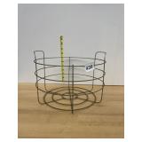 WIRE BASKET, ROUND, OPEN FRAME, DUAL HANDLES,