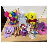 ASSORTED PLUSH TOYS, INCLUDES ELEPHANT, GIRAFFE,