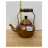 TAGUS COPPER KETTLE, WOOD HANDLE, MADE IN