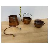 ASSORTED COPPER VESSELS, INCLUDES BUCKET W/