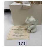 LENOX IVORY AND GOLD ELEPHANT SCULPTURE, FINE