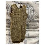 CARLISLE, SLEEVELESS DRESS, WOOL BLEND, TWEED