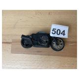DIE-CAST MOTORCYCLE TOY, BLACK PLASTIC FRAME,