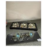 ASSORTED DECORATIVE CANDLE HOLDERS, INCLUDES