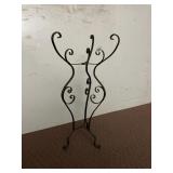 WROUGHT IRON PLANT STAND, SCROLLWORK DESIGN,