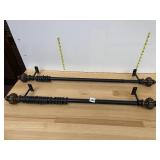 ADJUSTABLE CURTAIN RODS, METAL CONSTRUCTION,