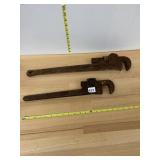 TRIMO AND RIDGID PIPE WRENCHES, CAST IRON