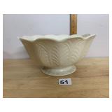 LENOX PORCELAIN SERVING BOWL, CREAM GLAZE,