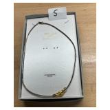 18KT GOLD OVER STERLING SILVER NECKLACE, KNOT