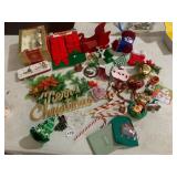 ASSORTED CHRISTMAS DECORATIONS, INCLUDES CORNING