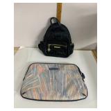 JUICY COUTURE MINI BACKPACK, BLACK EMBOSSED LOGO,