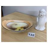 NORITAKE HAND-PAINTED PORCELAIN DISH, FLORAL