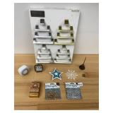 ASSORTED HARDWARE AND DECOR, INCLUDES CABINET