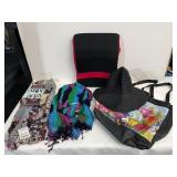 MONIQUE M. LOOP SCARF, TIE-DYE FRINGED SCARF,