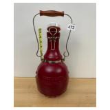 APPALACHIAN BREWING CO. GROWLER, RED CERAMIC,