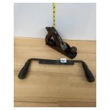CRAFTSMAN BENCH PLANE, ADJUSTABLE IRON, WOOD
