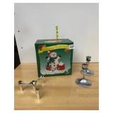 CHRISTMAS COLLECTION SNOWMAN CANDLE LIGHT, RESIN