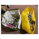 ASSORTED CLOTHING HANGERS, PLASTIC AND WIRE