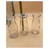PLATTSBURGH DAIRY CO. GLASS MILK BOTTLES, HALF