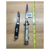 FALCON ITALY SWITCHBLADE, FAUX PEARL HANDLE,