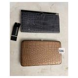 GEORGE BRANDED CLUTCH WALLETS, FAUX CROCODILE