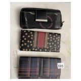 ASSORTED WALLETS, INCLUDES PLAID, POLKA DOT, AND