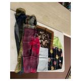 ASSORTED SCARVES, FLORAL PATTERNS, STRIPED